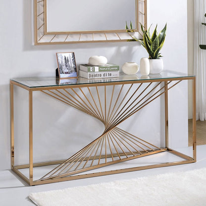 Furniture of America - Sherbrooke Sofa Table in Gold - CM-AC387 View 1