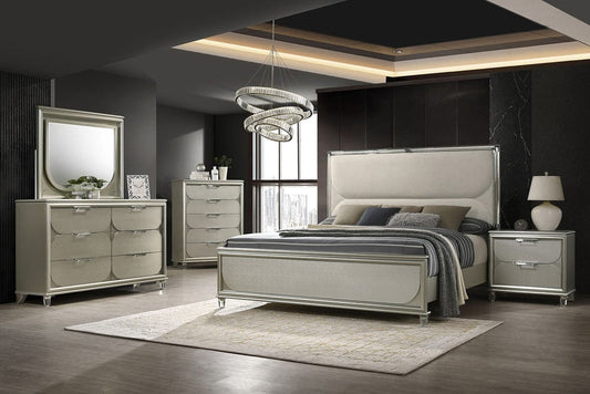 Furniture of America - Sheridan 5 Pc. Queen Bedroom Set w/ Chest in Silver - FM72080SV-Q-5PC-C View 1