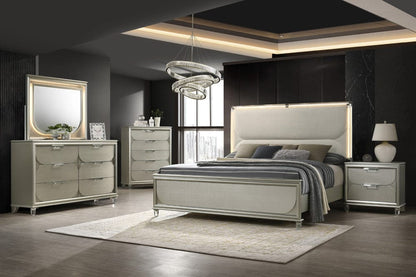 Furniture of America - Sheridan Queen Bed in Dark Walnut/White - FM72080SV-Q-BED View 2
