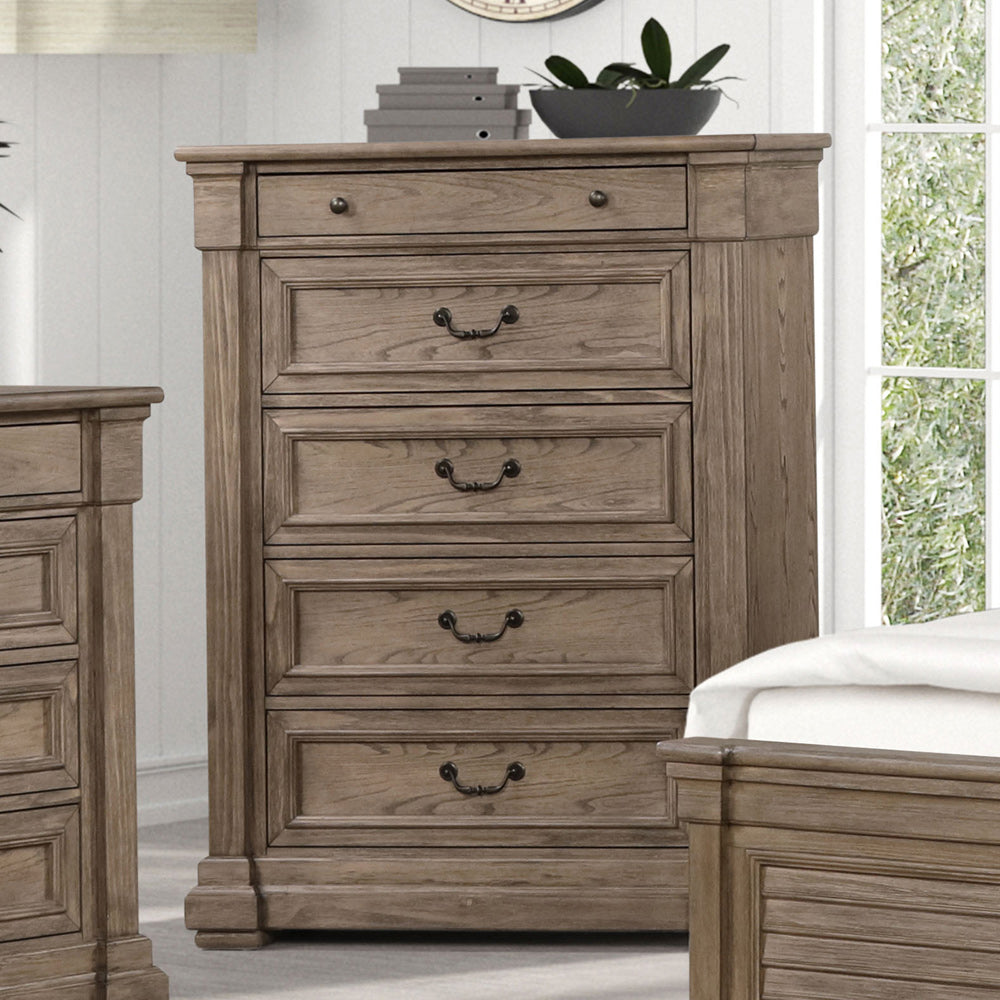 Furniture of America - Sheringham Chest in Weathered Gray - FM7701BR-C View 2