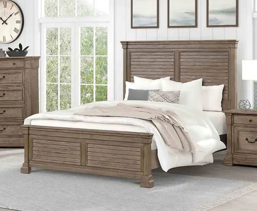 Furniture of America - Sheringham - E.King Bed, Weathered Gray - FM7701BR-EK-BED view 1