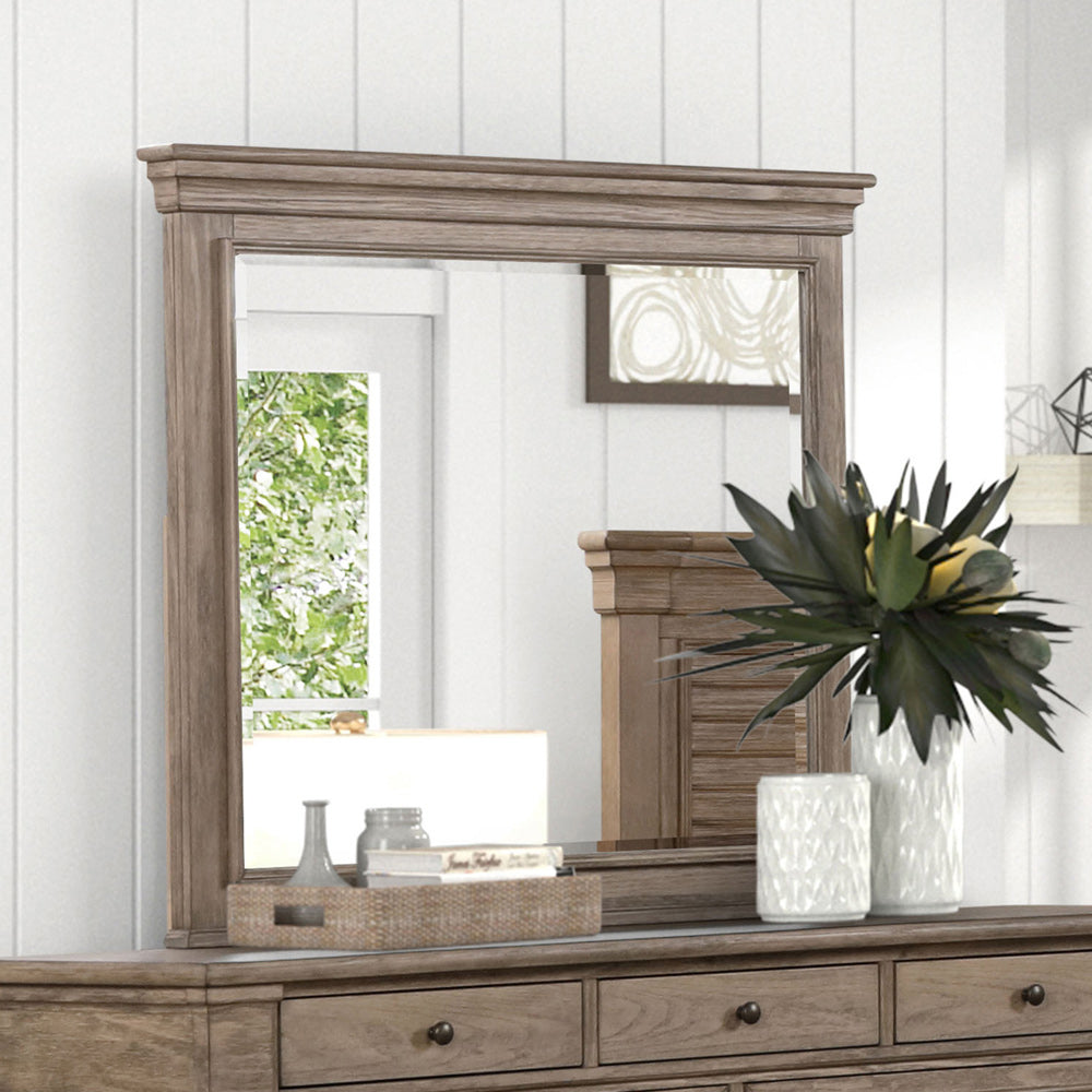 Furniture of America - Sheringham Mirror in Weathered Gray - FM7701BR-M View 1