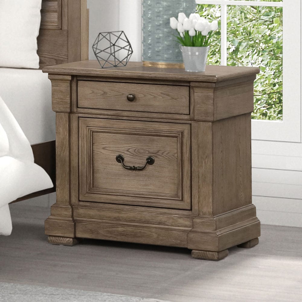 Furniture of America - Sheringham Nightstand in Weathered Gray - FM7701BR-N View 1