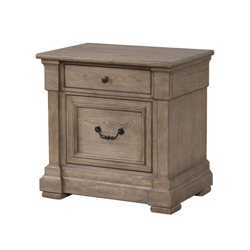 Furniture of America - Sheringham Nightstand in Weathered Gray - FM7701BR-N View 2