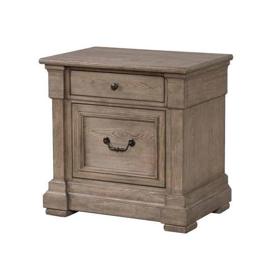 Furniture of America - Sheringham Nightstand in Weathered Gray - FM7701BR-N View 2