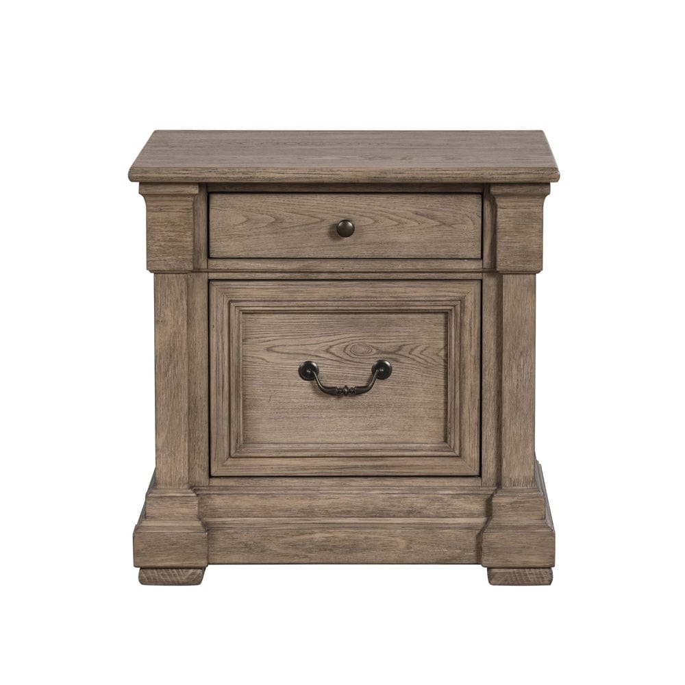 Furniture of America - Sheringham Nightstand in Weathered Gray - FM7701BR-N View 3