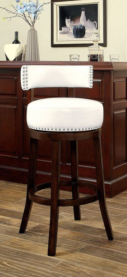 Furniture of America - Shirley 30" Bar Stool in Dark Oak/White - CM-BR6251WH-29-2PK View 1