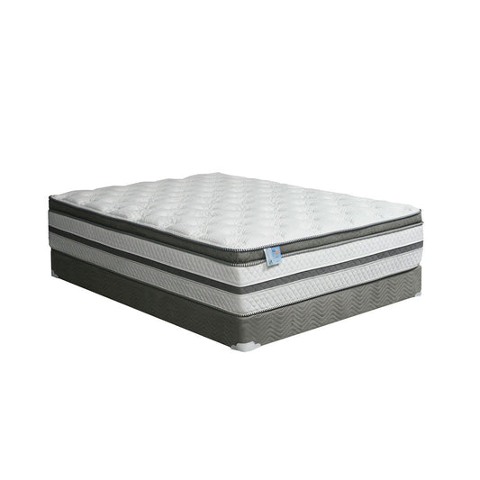 Furniture of America - Siddalee 16" Euro Pillow Top Mattress, Full in White/Gray - DM339F-M View 1