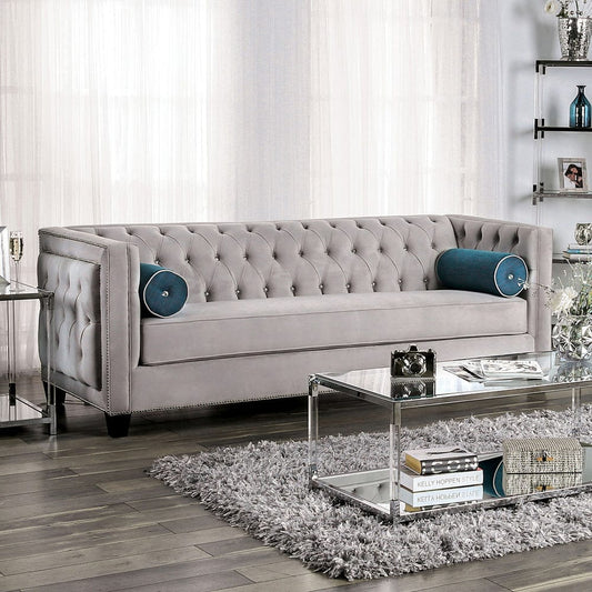 Furniture of America - Silvan Sofa in Gray - SM2283-SF View 1