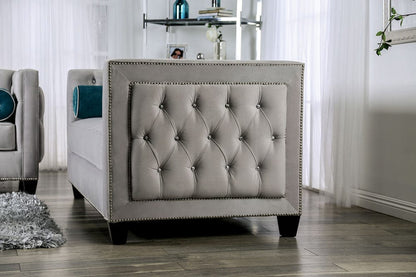 Furniture of America - Silvan Sofa + Loveseat in Gray - SM2283-2PC View 4