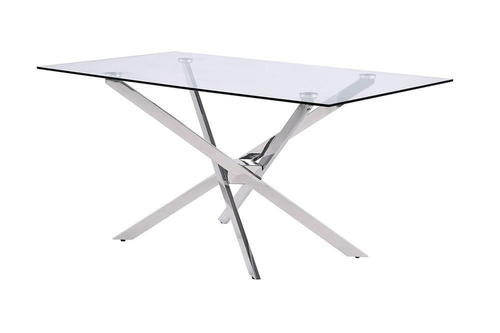 Furniture of America - Silveria Dining Table in Chrome - FM37001SV-T-TABLE View 1