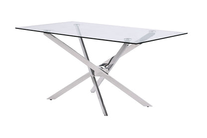 Furniture of America - Silveria Dining Table in Chrome - FM37001SV-T-TABLE View 1