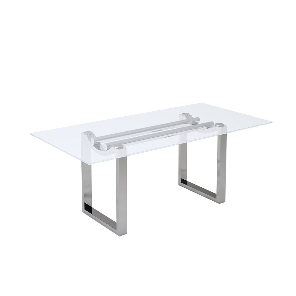 Furniture of America - Silvestri Dining Table in Chrome - FM37000SV-T-TABLE View 1