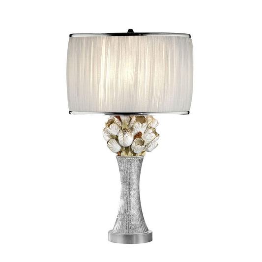 Furniture of America - Simone Table Lamp in White/Silver - L95508T View 1