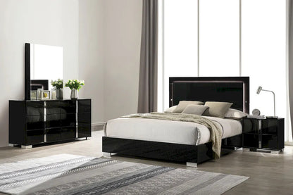 Furniture of America - Sinistra - 4 Pc. Queen Bedroom Set w/ 2NS - Piano Black - FM7211BK-Q-5PC-2NS view 1