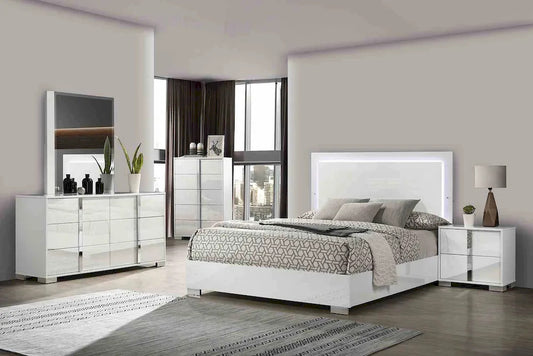 Furniture of America - Sinistra - 4 Pc. Queen Bedroom Set w/ Chest - White - FM7211WH-Q-5PC-CHEST view 1