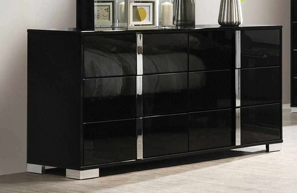 Furniture of America - Sinistra Dresser in Piano Black - FM7211BK-D View 1