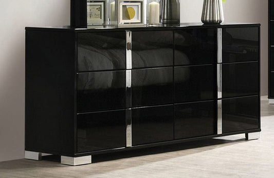 Furniture of America - Sinistra Dresser in Piano Black - FM7211BK-D View 1