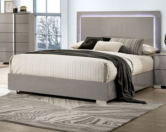 Furniture of America - Sinistra E.King Bed in Light Taupe - FM7211BG-EK-BED View 1
