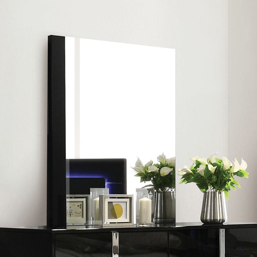 Furniture of America - Sinistra Mirror in Piano Black - FM7211BK-M View 1