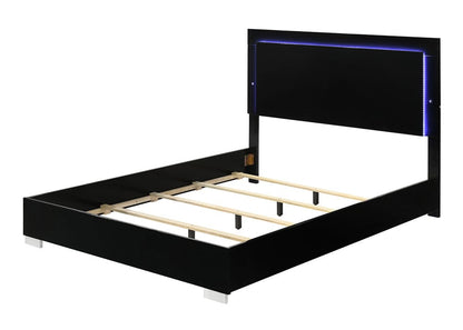 Furniture of America - Sinistra Queen Bed in Piano Black - FM7211BK-Q-BED View 1