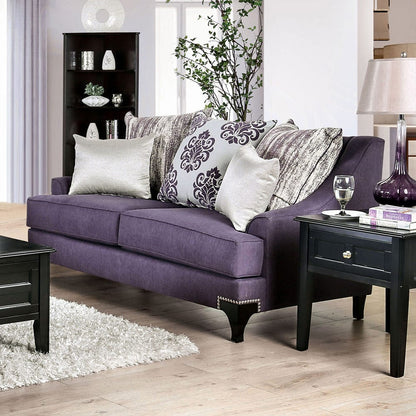 Furniture of America - Sisseton Loveseat in Purple - SM2208-LV View 1