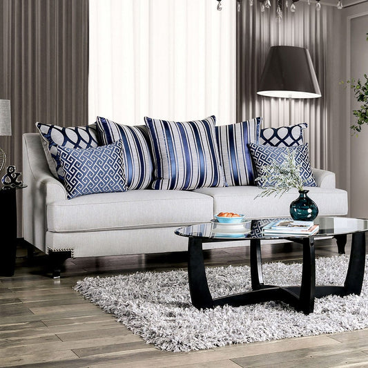 Furniture of America - Sisseton Sofa in Light Gray - SM2207-SF View 1