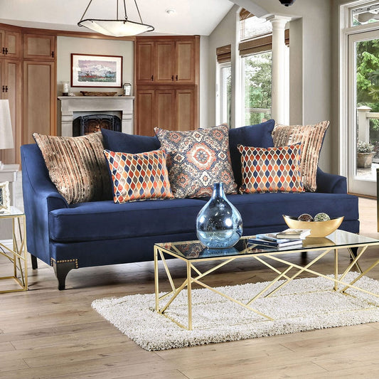 Furniture of America - Sisseton Sofa in Navy - SM2210-SF View 1