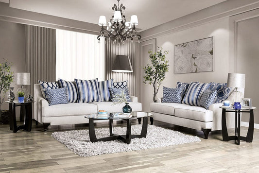 Furniture of America - Sisseton Sofa + Loveseat in Light Gray - SM2207-2PC View 1