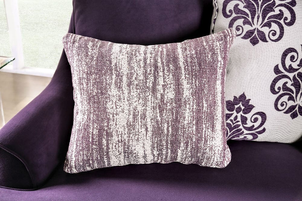 Furniture of America - Sisseton Sofa + Loveseat in Purple - SM2208-2PC View 3