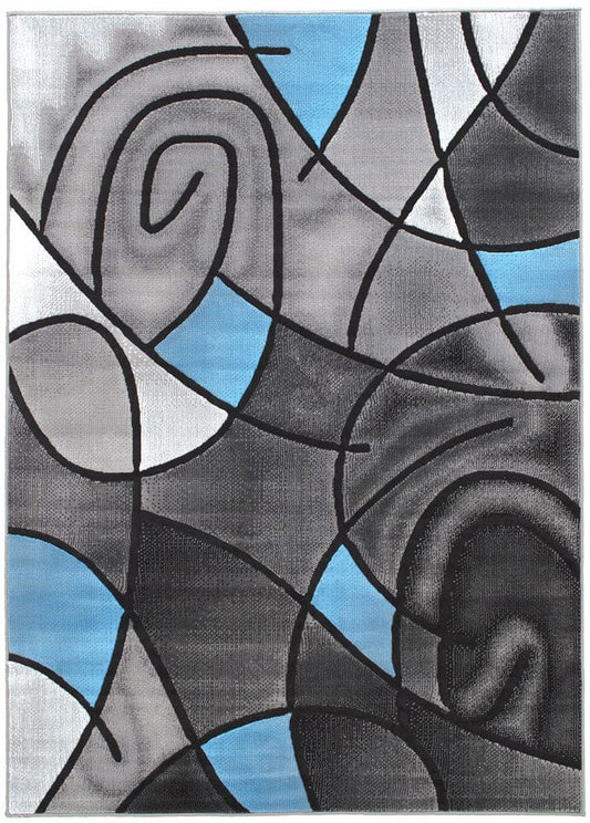 Furniture of America - Sivas 5' X 8' Area Rug in Charcoal Blue - RG5187S View 1