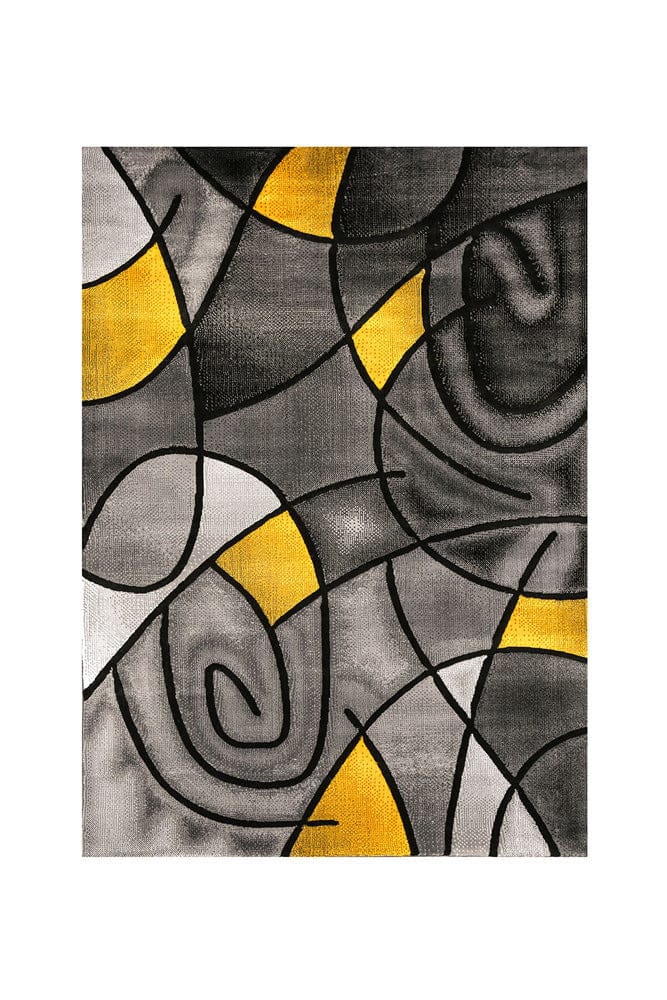 Furniture of America - Sivas 5' X 8' Area Rug in Charcoal Yellow - RG5188S View 1