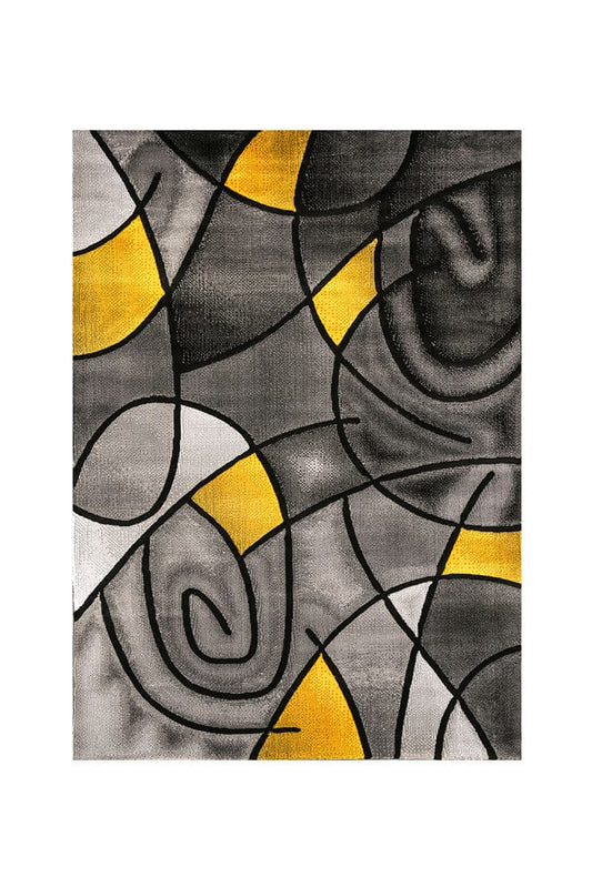 Furniture of America - Sivas 5' X 8' Area Rug in Charcoal Yellow - RG5188S View 1