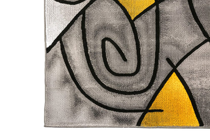 Furniture of America - Sivas 8' X 10' Area Rug in Charcoal Yellow - RG5188M View 2