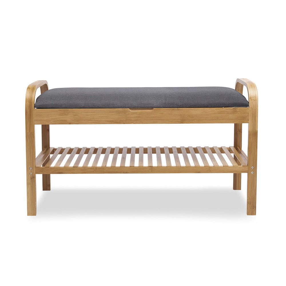 Furniture of America - Skipper Shoe Storage Bench in Natural/Gray - GM-5002 View 1
