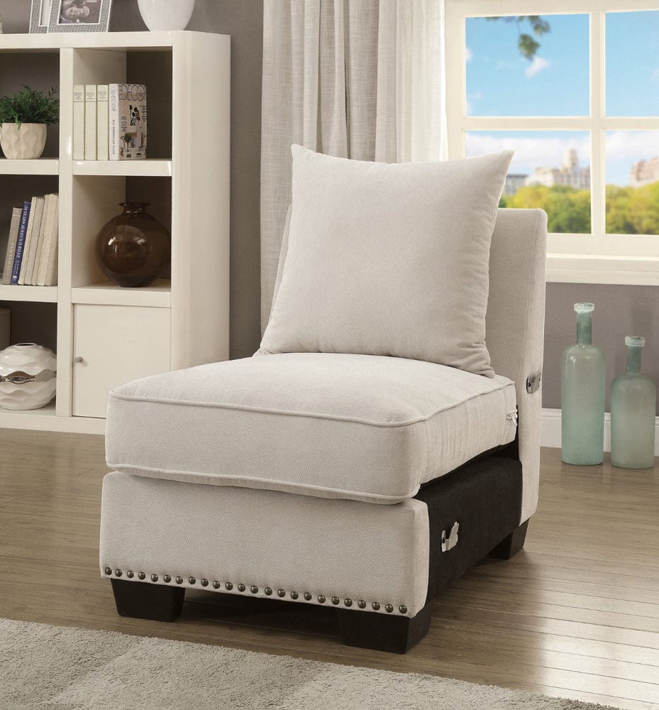 Furniture of America - Skyler Armless Chair in Beige - CM6156-CH View 1