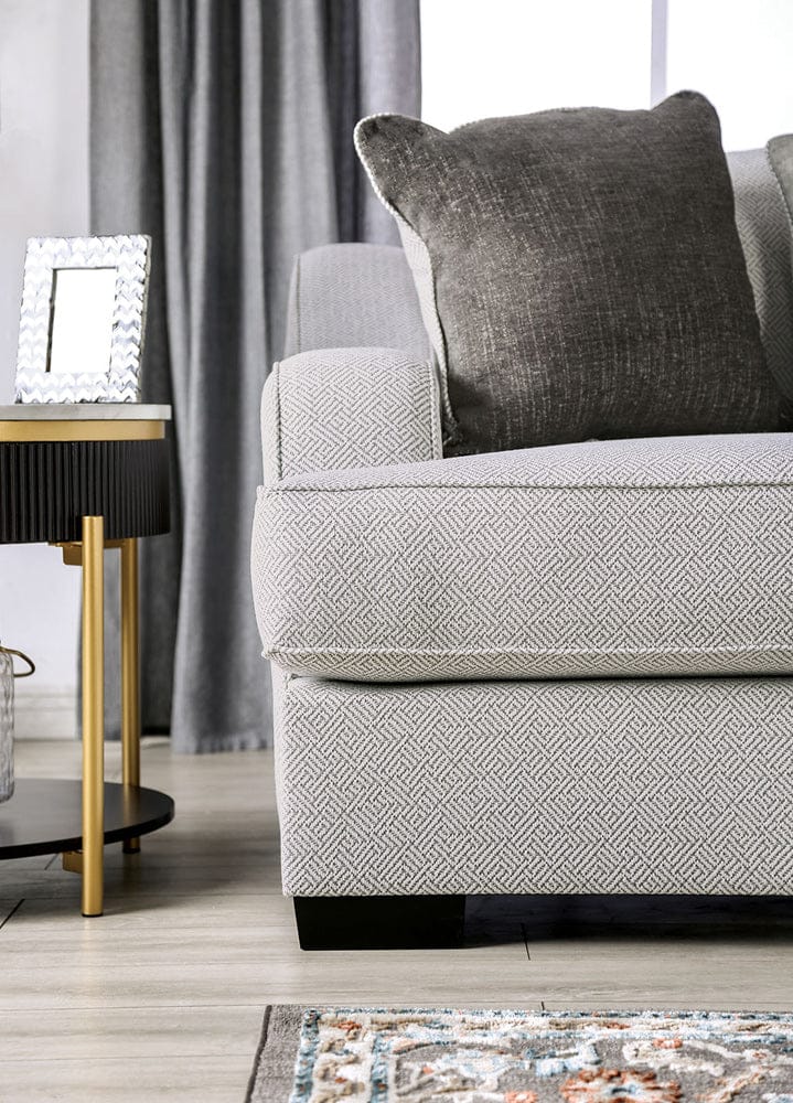 Furniture of America - Skyline Sofa + Loveseat in Pewter/Gray - SM1212-2PC View 7
