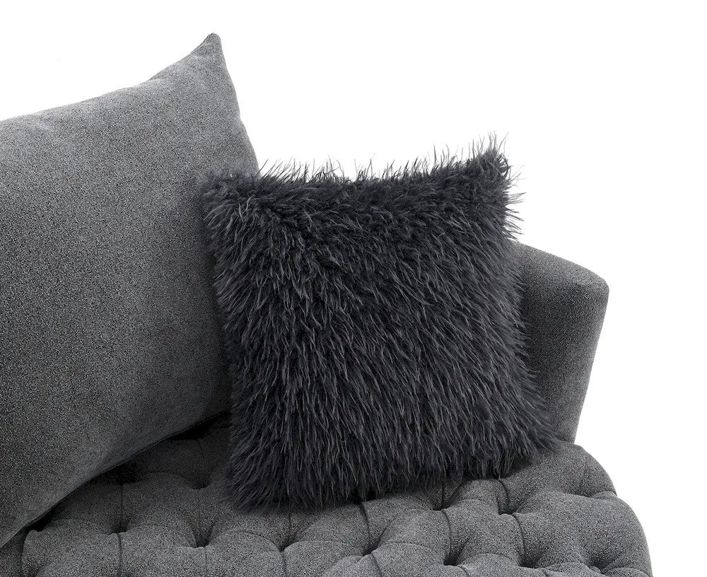 Furniture of America - Sofi - Swivel Chair, Button Tufted, Light Gray - Dark Gray - FM-AC6000DG-SW view 6