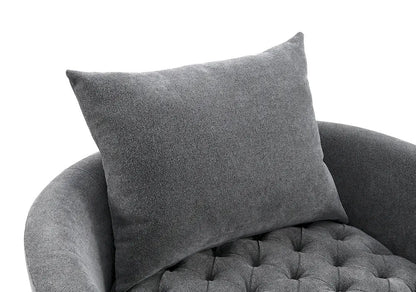 Furniture of America - Sofi - Swivel Chair, Button Tufted, Light Gray - Dark Gray - FM-AC6000DG-SW view 8