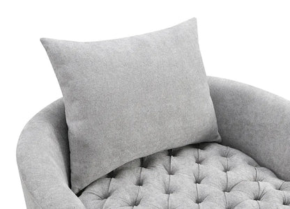 Furniture of America - Sofi - Swivel Chair, Button Tufted, Light Gray - Light Gray - FM-AC6000LG-SW view 8