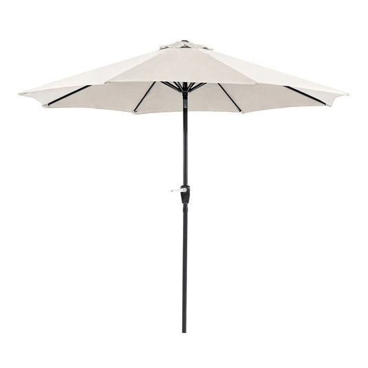 Furniture of America - Soli 9' Outdoor Umbrella with Base in Beige - LA-A009SV+BASE View 1