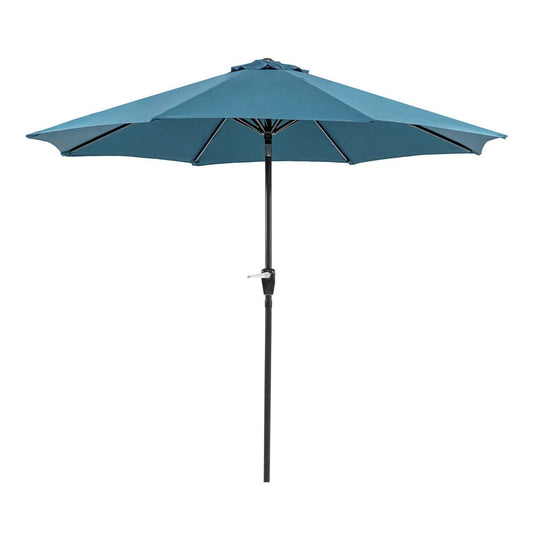 Furniture of America - Soli 9' Outdoor Umbrella with Base in Blue - LA-A009BL+BASE View 1