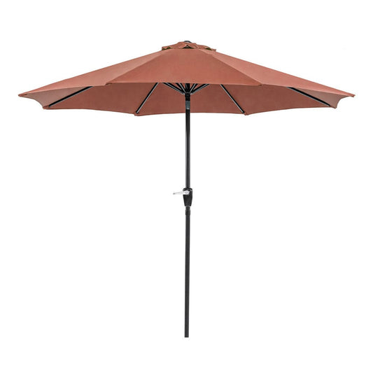 Furniture of America - Soli 9' Outdoor Umbrella with Base in Red - LA-A009RD+BASE View 1