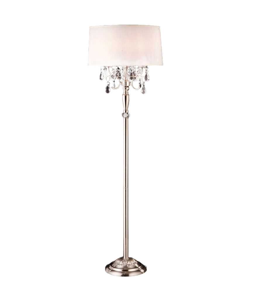 Furniture of America - Sophy Floor Lamp in White/Chrome - L95109F View 1