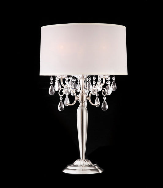 Furniture of America - Sophy Table Lamp in White/Chrome - L95109T View 1