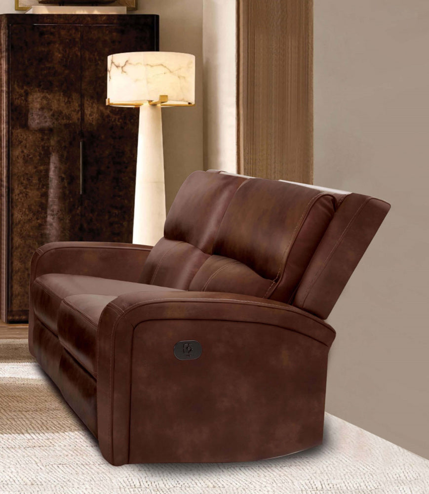 Furniture of America - Soterios Power Loveseat in Medium Brown - CM9924MB-LV-PM View 1