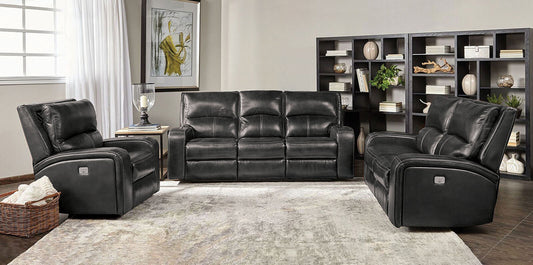 Furniture of America - Soterios Power Sofa in Charcoal - CM9924DG-SF-PM View 2