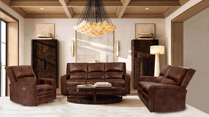Furniture of America - Soterios Power Sofa in Medium Brown - CM9924MB-SF-PM View 2