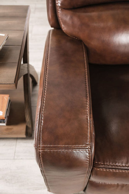 Furniture of America - Soterios Power Sofa + Loveseat in Medium Brown - CM9924MB-PM-2PC View 3