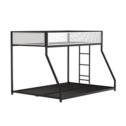 Furniture of America - Southall Twin/Full Metal Bunk Bed in Matte Black/Matte White - FM-BK1201BK-TF View 2
